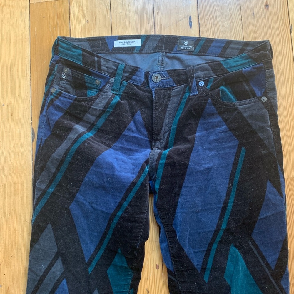 Skinny velvet stretch pants